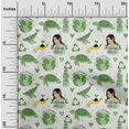 thumbnail image 2 of oneOone Cotton Poplin Twill Green Fabric Earth Sewing Craft Projects Fabric Prints By Yard 56 Inch Wide, 2 of 4