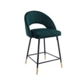 thumbnail image 1 of TABOURET DE COMPTOIR EN VELOURS DE COULEUR VERTE, 1 of 3