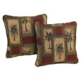 thumbnail image 1 of 18-inch Double-corded Patterned Tapestry Square Throw Pillows with Inserts (Set of 2) - Palm Springs, 1 of 1
