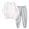 thumbnail image 1 of LIJCC Ensemble Deux Pièces pour Filles, Automne et Hiver, Chandail à Col Rond Rembourré et Pantalon, 1 of 4