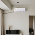 thumbnail image 4 of Flower Pattern Decorative Curtain Air Conditioner Cover for Living Room Bedroom with Polyester Fabric, 4 of 5