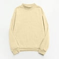 thumbnail image 1 of cllios Oversized Sweatshirt for Women Solid Color Mock Neck Tshirts 2024 Casual Long Sleeve Pullover Tops Basic Fall Tops, 1 of 8