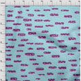 thumbnail image 4 of oneOone Velvet Aqua Blue Fabric Geometric Rounded Rectangle Sewing Material Print Fabric By The Yard 58 Inch Wide, 4 of 4