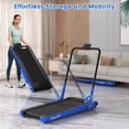 thumbnail image 2 of Superfit 3-in-1 Folding Treadmill with Smart Apps Remote Control LED Display and Speakers Blue, 2 of 9