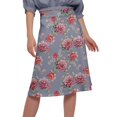 thumbnail image 4 of Moomaya Jupe en Poly Spandex avec Taille Élastique Jupe Imprimée Tenue d'Été pour Femmes, 4 of 5
