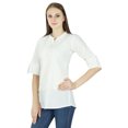 thumbnail image 3 of Robe Haut Boho Unie Tenue Décontractée Tunique Vêtements pour Femmes Coton Robe d'Été, 3 of 4