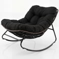 thumbnail image 2 of Costway Patio Papasan Rocking Chair,Oversized Egg-shaped Rocker with Thick Cushioned Seat Black, 2 of 10
