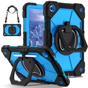 For Samsung Galaxy Tab A9 8.7 A9 Plus 11 inch Case for Samsung Galaxy Tab A7 Lite T220 A8 X200 Kids Silicon Armor Tablet Cover (Black Blue,A9 Plus 11 inch)