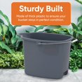 thumbnail image 2 of Superio Plastic Mop Bucket, Grey, 16 Liter (2 Pack), 2 of 5