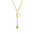 thumbnail image 1 of Pendentif Alphabet 26 Lettres Collier Lettre Initiale Mode pour Femmes G2T7, 1 of 9