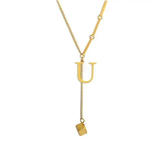 Pendentif Alphabet 26 Lettres Collier Lettre Initiale Mode pour Femmes G2T7