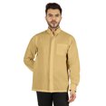 thumbnail image 1 of Bestman Solid Long Sleeve Shirt For Mens Front Double Button Placket Chinese Collar Shirt, 1 of 7