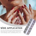 thumbnail image 2 of QualitChoice 1 Bag Glass Crystal Special-shaped Eye-catching Flat Bottom Easy to Paste Perfect Match Nail Rhinestones for Mobile Phone 430 White AB 1Set, 2 of 6
