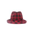thumbnail image 1 of Chapeau Fedora Trilby à Carreaux - Rose Vif, 1 of 2