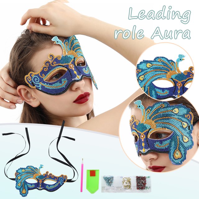 SMihono Adult Diy Point Diamond Individually Wrapped Masquerade Mask Home Decoration on Clearance