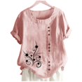 thumbnail image 3 of Birdeem T-Shirt Ample Décontracté d'Été pour Femme à Col Rond, Manches Courtes, Imprimé, 3 of 5