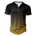 thumbnail image 4 of Birdeem Mens Printing Button Casual Short Sleeve Round-Neck Blouses Shirts, 4 of 12