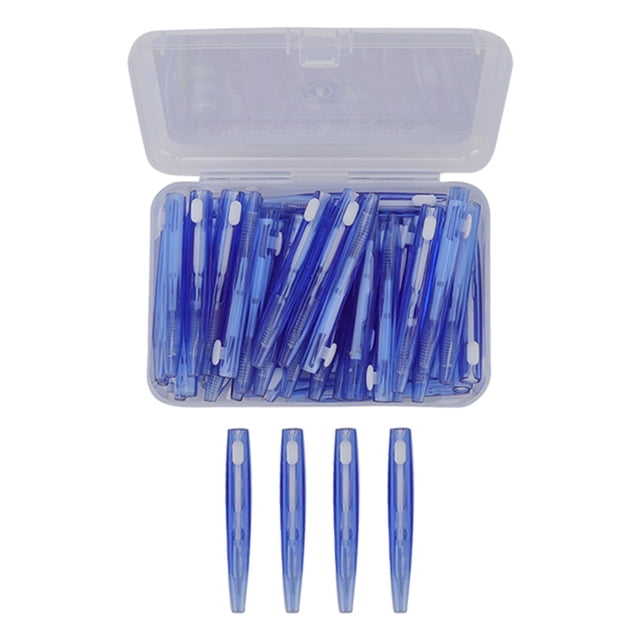 Braces Cleaner, Interdental Cleaners 60Pcs Flexible With PP Handle For Orthodontic Care Blue