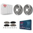 thumbnail image 1 of CMX Front Disc Brake Rotors and Ceramic Pads Kit for Car Honda Civic K8C-100311, 1 of 11