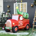 thumbnail image 2 of HOMCOM 6ft Christmas Inflatables Santa on Trunk Mounted Yard Decoration, 2 of 10