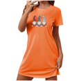 thumbnail image 1 of Birdeem Chemises de Nuit pour Femmes Chemise de Nuit Courte Surdimensionnée pour Femmes Robe Imprimée à Col Rond et Manches Courtes, 1 of 12