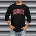thumbnail image 2 of T-Shirts pour Homme Manches 3/4 Col Rond Confortable Couleur Graduée Ajusté Noir T-Shirts Graphiques pour Hommes Taille TTG, 2 of 4