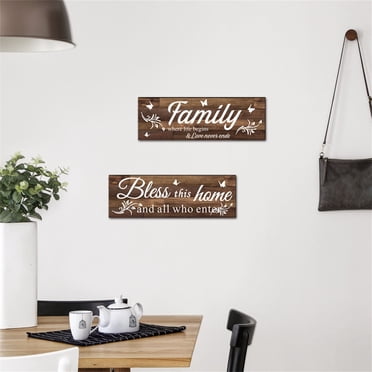 Wzzjkit Home Decor, Family Home Three-dimensional Wooden Wall Sticker for Home Decoration Wall Sticker, Home Decor Living Room
