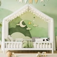 thumbnail image 2 of Noble house Montessori Floor Bed with Canopy, Full Bed Frame for Kids, White, 2 of 10
