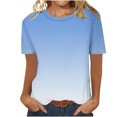 thumbnail image 4 of Hauts à Imprimé Mode pour Femmes, Manches Courtes, Blouse Ample, T-Shirt à Col Rond, Hauts, 4 of 6