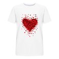 thumbnail image 4 of Yuzhih T-Shirts Assortis de la Saint-Valentin pour Couples, Mignons, Imprimés, Manches Courtes, Hauts Unisexes, Grande Taille, Col Rond, 4 of 4