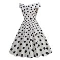 thumbnail image 4 of EQWLJWE Longue Robe pour Femmes Mode pour Femmes Col en V Sans Manches Vintage Imprimée Robe de Soirée Cocktail Évasée Robes Évasées Extensibles, 4 of 8