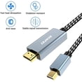 thumbnail image 2 of Mini DisplayPort to HDMI Cable, BENFEI Mini DP to HDMI 6 Feet Cable Compatible with MacBook Air/Pro, Microsoft Surface Pro/Dock, Monitor, Projector and More - Grey, 2 of 7