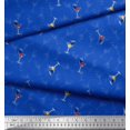 thumbnail image 3 of Soimoi Blue Viscose Chiffon Fabric Glass,Straw & Drinks Summer Designs Print Fabric by Yard 42 Inch Wide, 3 of 3