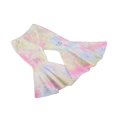 thumbnail image 3 of Girl‘s Autumn Tie Dye Print Ripped Bell Bottom Pants with Pockets, 3 of 9