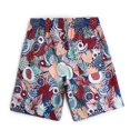 thumbnail image 4 of Short de Plage Décontracté en Coton et Lin à Cordon Style Ethnique Floral Orange L, 4 of 7