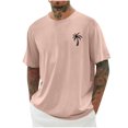 thumbnail image 1 of T-shirts pour Hommes Imprimés Palmier Graphiques T-Shirts Décontractés Été Plage Hawaïenne Manches Courtes Col Rond, 1 of 4