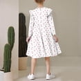 thumbnail image 5 of JDQJBZ Robe à Manches Longues pour Enfants, Imprimé de Cœurs, à Volants Superposés, Tenue d'Été Décontractée, 5 of 5