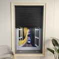 thumbnail image 2 of Curtain For Windows Polyester Fabric Panel Drapes Cordless Pleated Window Shades Easy Install No Drill No Tools White Blue Black br Light Filtering Blinds Size 236 W X 59 H, 2 of 4