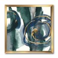 thumbnail image 1 of Designart Mettalic Indigo and Gold III Framed Wall Art, 1 of 3