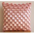 thumbnail image 4 of Housse de Coussin de Chaise, Housses de Coussin Décoratives Roses 16x16 Pouces (40x40 cm), Housses de Coussin en Suède à Fermeture Éclair, Rayé, Plis Nervurés, Texturé, Rayé, Ruban, Moderne - Doux Rêves Roses, 4 of 4