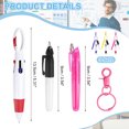 thumbnail image 2 of Uxcell Mini Stylo Surligneur, Stylo Enrouleur Badge Surligneur Marqueur Permanent Rose Rouge/jaune/violet, 2 of 7