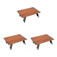 thumbnail image 4 of Ruiboury Portable Folding Table Suitable For Outdoor Adventures Compact And Portable Folding Picnic Table dark Wood color 3Set, 4 of 6
