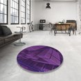 thumbnail image 4 of Ahgly Tapis Rectangulaire Lavable en Machine Intérieur Transitionnel Orchidée Foncée Violet, 8 Pieds x 10 Pieds, 4 of 7