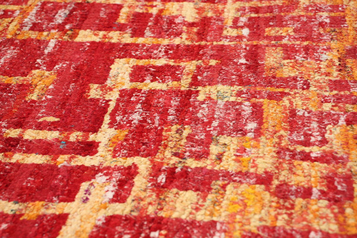ECARPETGALLERY Tapis Noué à la Main pour Salon, Salle à Manger et Chambre à Coucher Contemporain Collection Sari Silk 5'0" x 7'10" en Rouge