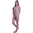 thumbnail image 2 of Moomaya Pyjama pour Femmes Imprimé, Ensemble Deux Pièces à Col Cranté avec Short, 2 of 6