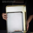 thumbnail image 4 of Wweixi Stainless Steel Baking Tray Bakeware Pan Serving Plate Rectangle Cake Pastry Cookies Restaurant Metal Dinnerware 31*24cm, 4 of 6