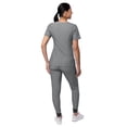 thumbnail image 2 of Adar Pro Heather Modern Athletic Scrub Set For Women - Modern V-Neck Scrub Top & Yoga Jogger Scrub Pants, 2 of 6