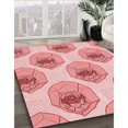 thumbnail image 3 of Ahgly Company Machine Washable Indoor Rectangle Transitional Pink Area Rugs, 6' x 9', 3 of 7