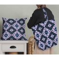 thumbnail image 5 of Soimoi Purple Velvet Fabric Check & Geometric Fabric Prints By Yard 58 Inch Wide, 5 of 5