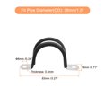 thumbnail image 2 of Unique Bargains 22Pack 1-1/2' Cable Clamp U Shape Stainless Steel Rubber Cushioned Pipe Strap, 2 of 5
